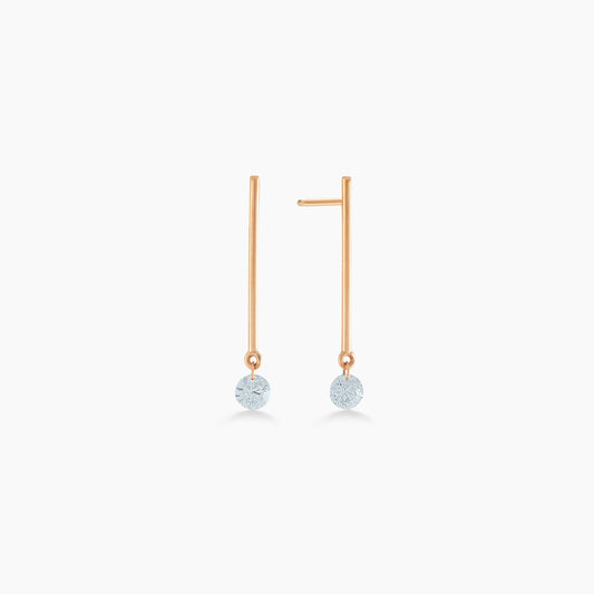 18kt. Yellow Lazer Drill Dangle Earrings