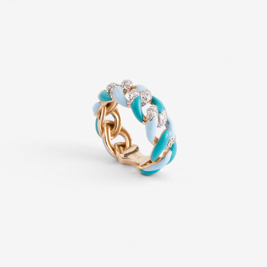 Enamel Chain Link Ring