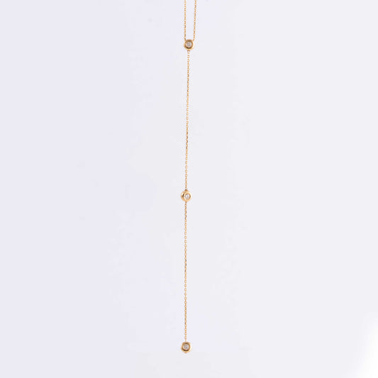 Three Drop Diamond Necklace