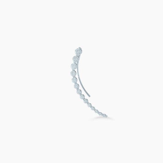 Climbing White Gold Earring-Single