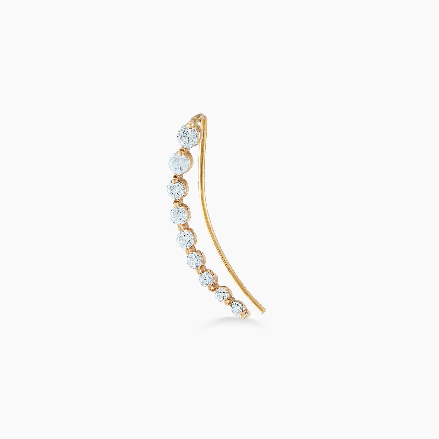 Climbing Yellow Gold Earring-Single