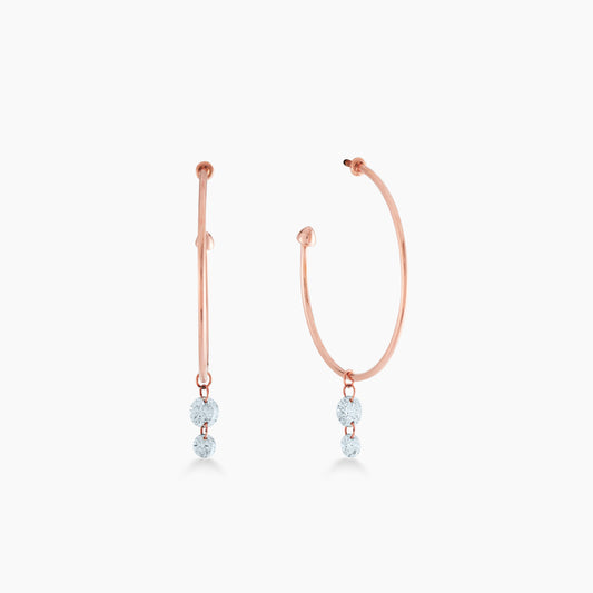 Hoop Laser Drop Earrings