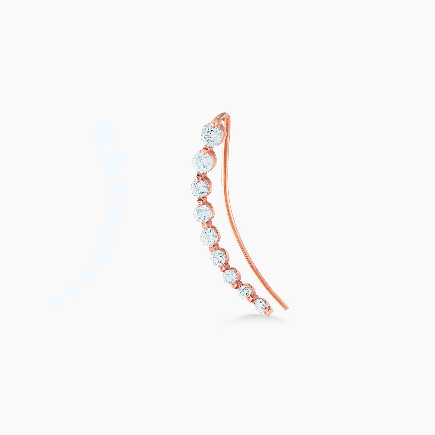 Climbing Rose Gold Earring-Single