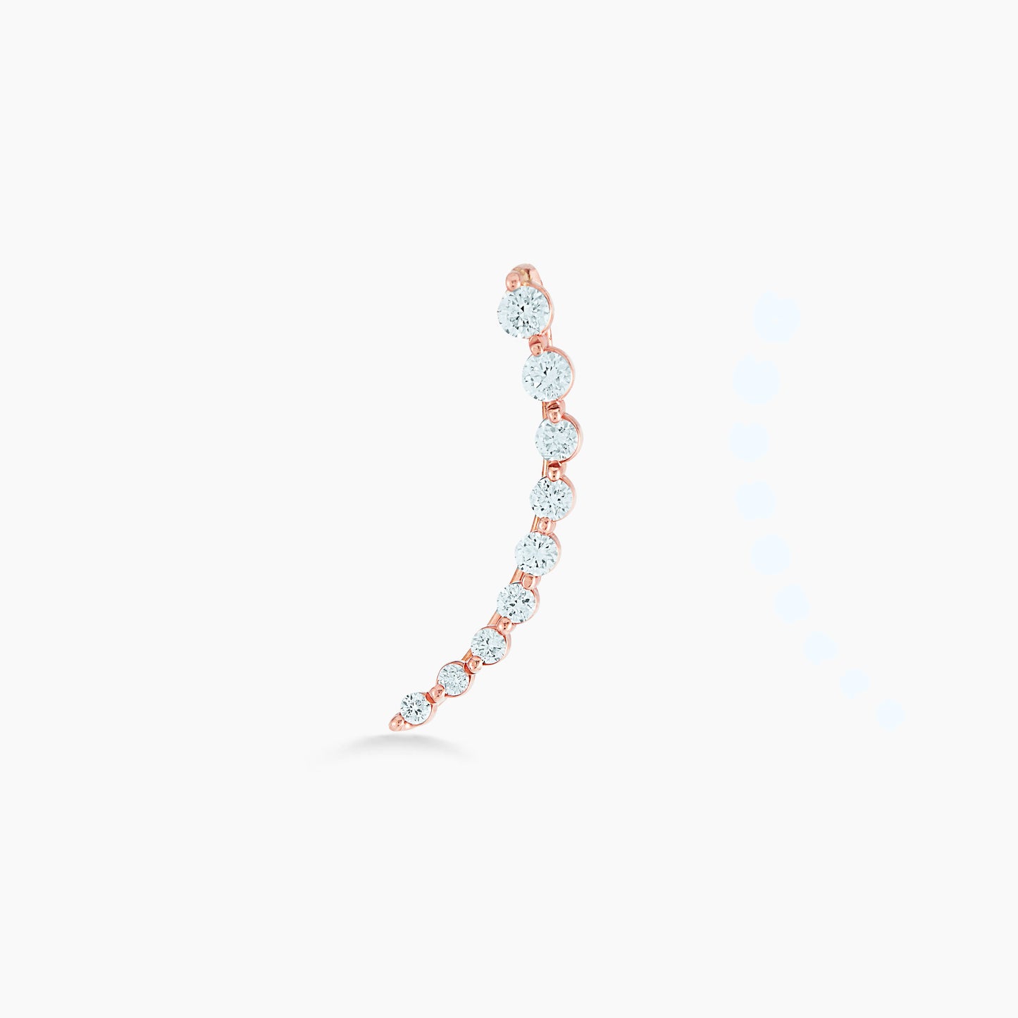 Climbing Rose Gold Earring-Single