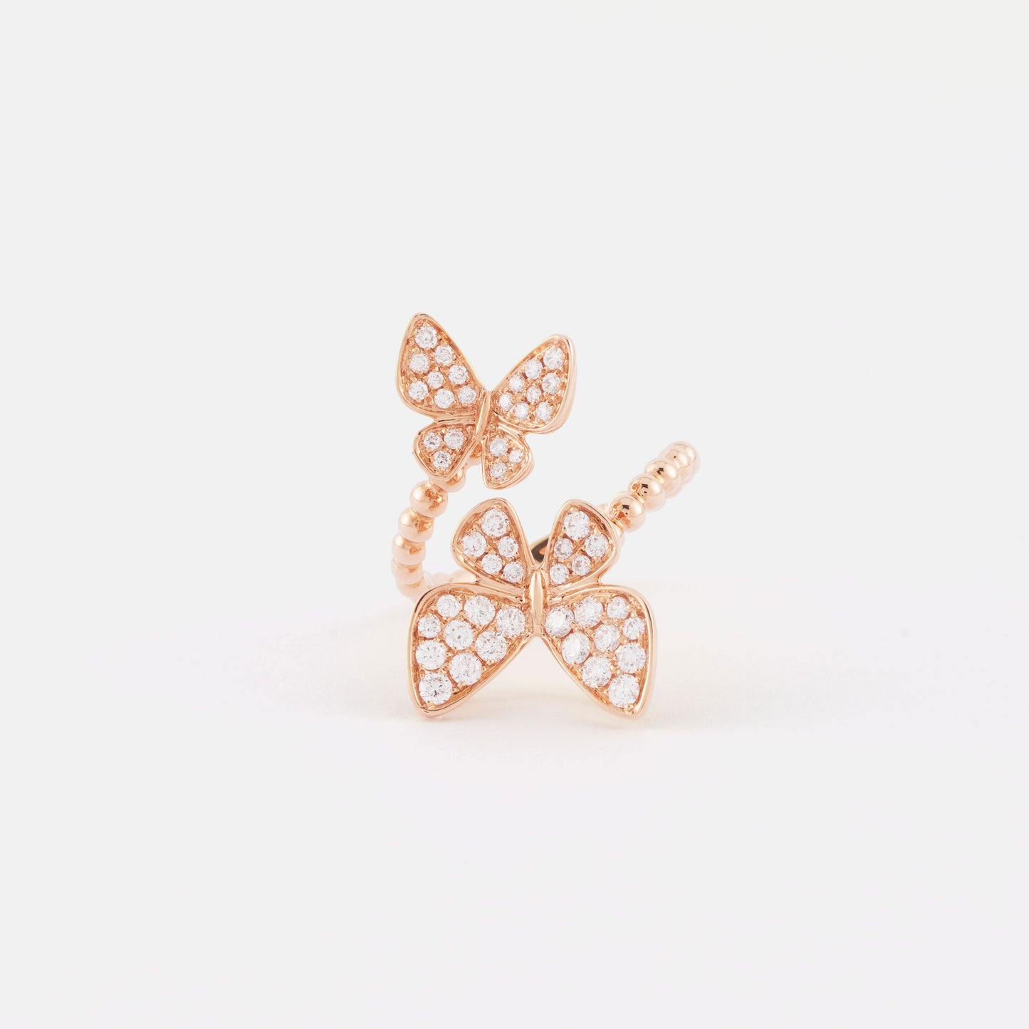 Double Butterfly Rose Ring