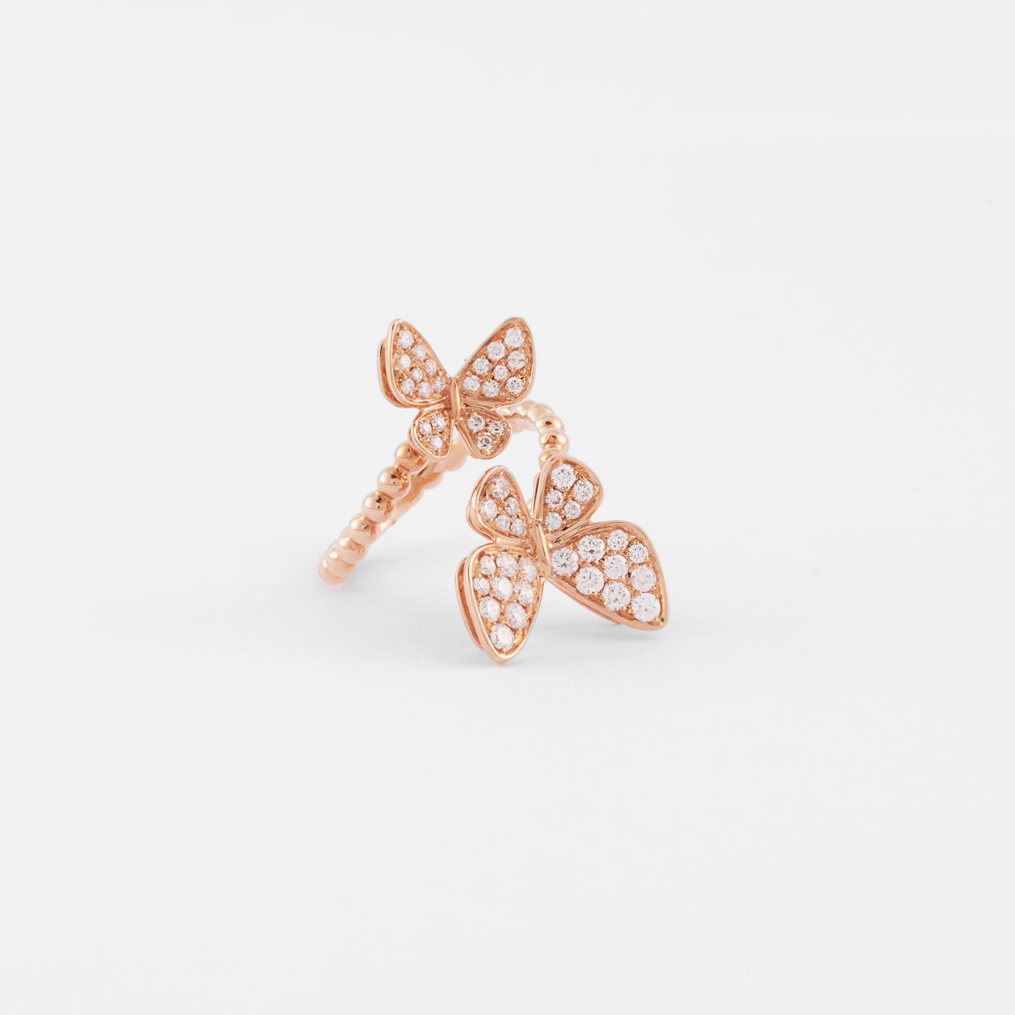 Double Butterfly Rose Ring