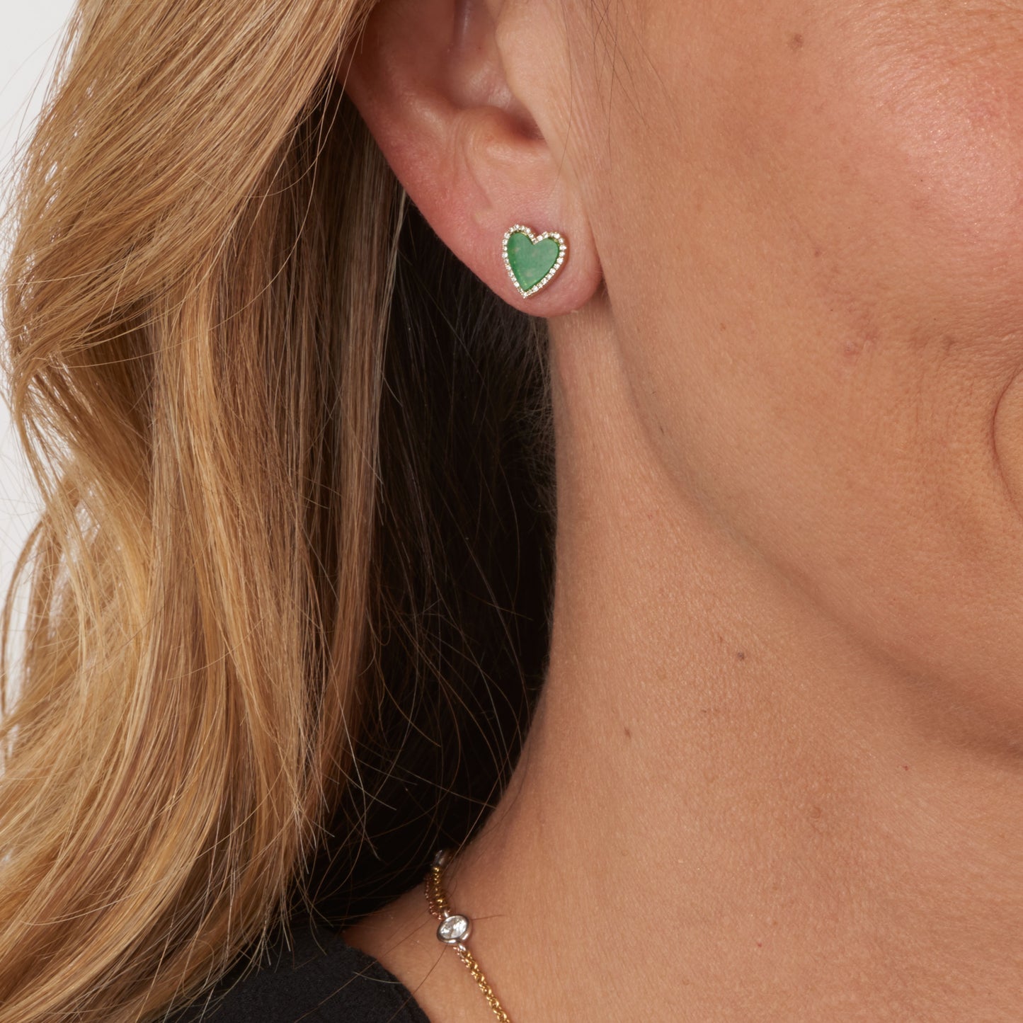 Heart Jade Earrings